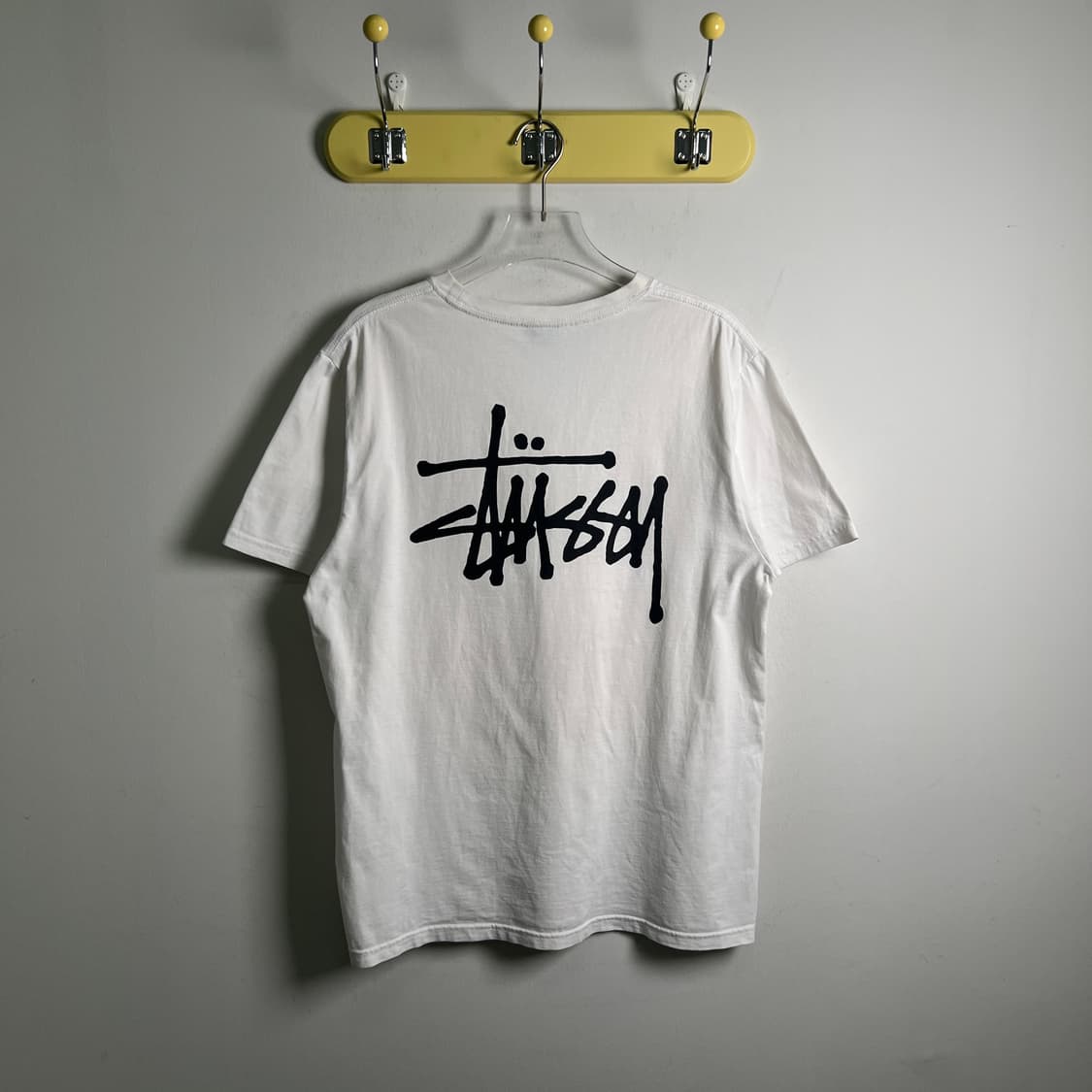 stussy 스투시 베이직 로고 화이트 반팔 티셔츠 M 상품이미지2
