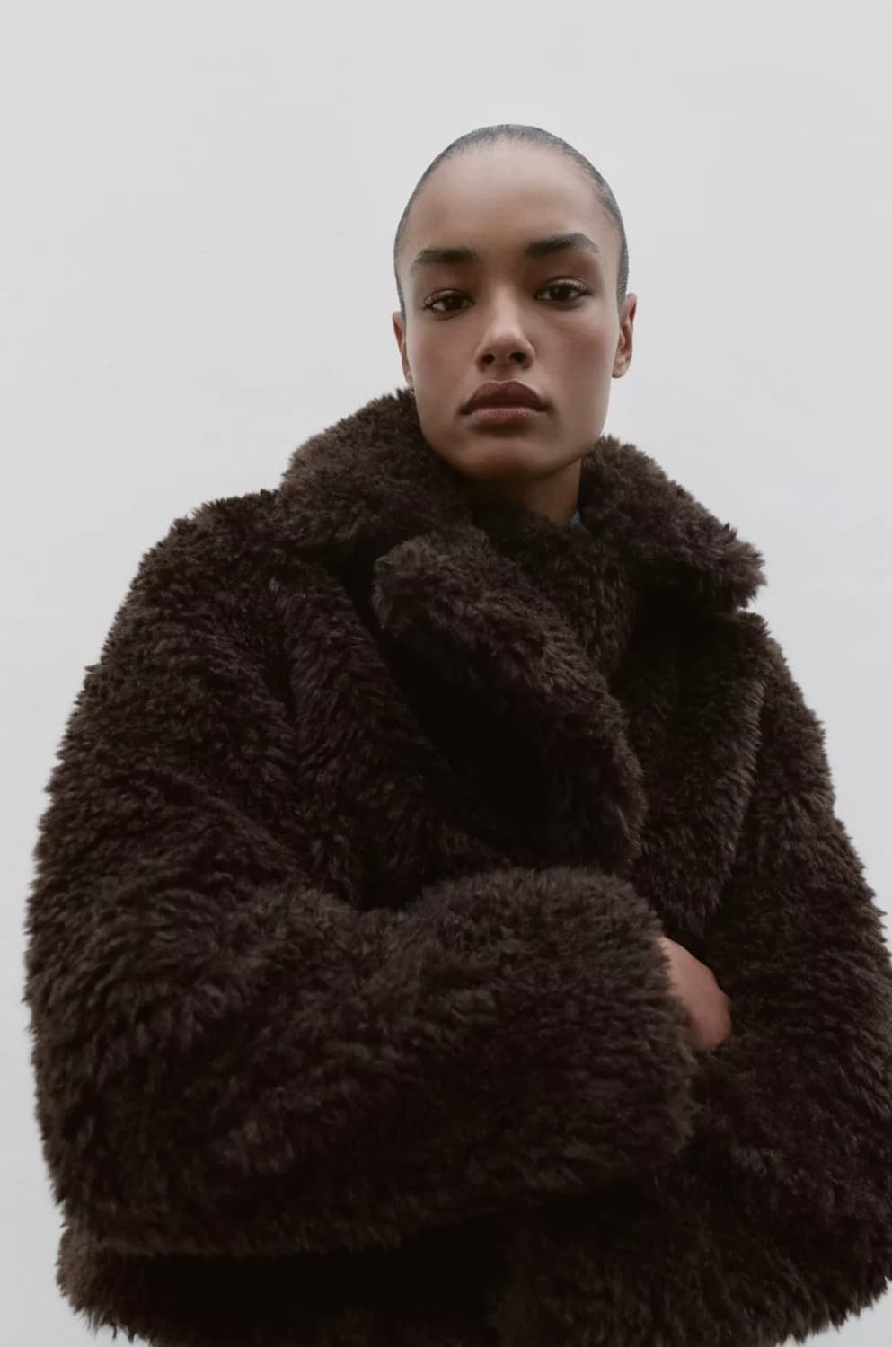 자라 브라운 퍼자켓 상품이미지4