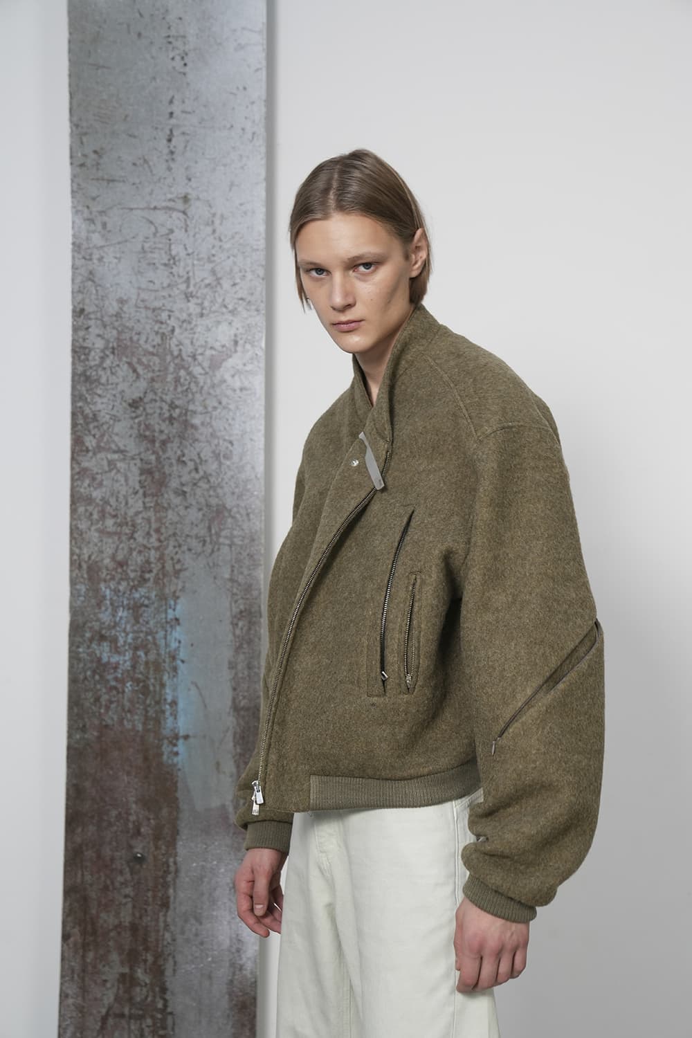 yiyae 오블리크 봄버 자켓 L 상품이미지2