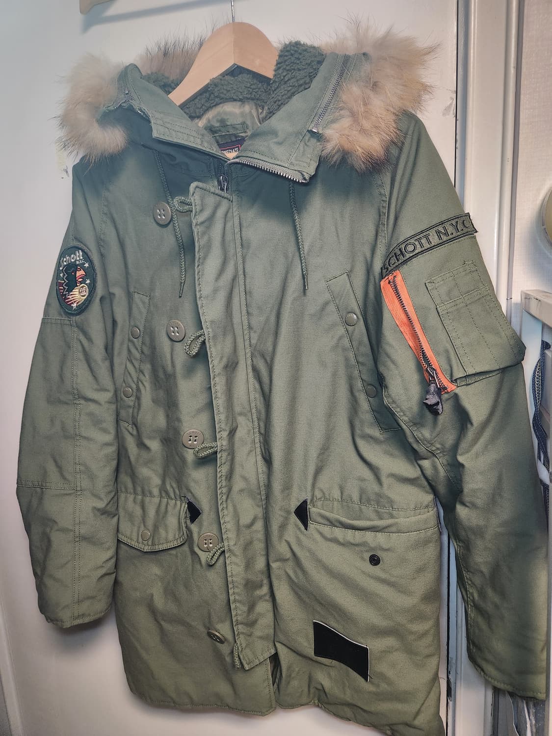 (쇼트)Schott N3B 야상자켓 M 상품이미지1