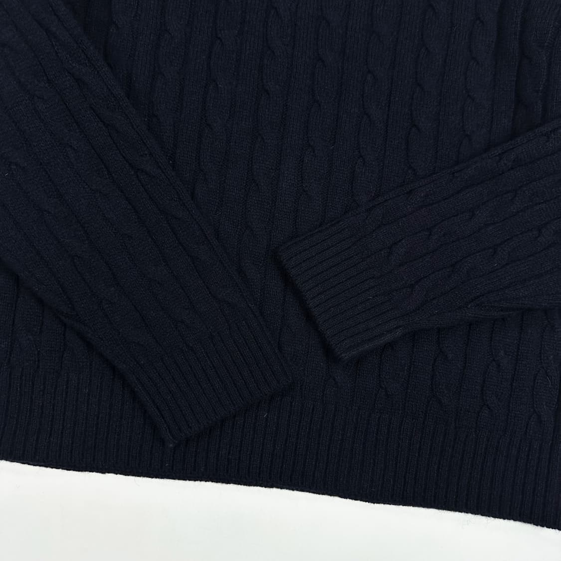 브룩스브라더스 클래식 케이블 니트 네이비 L 상품이미지4