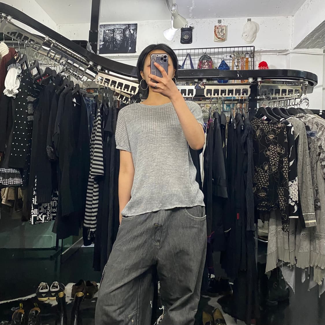 Theory 언발 숏슬리브 니트 상품이미지1