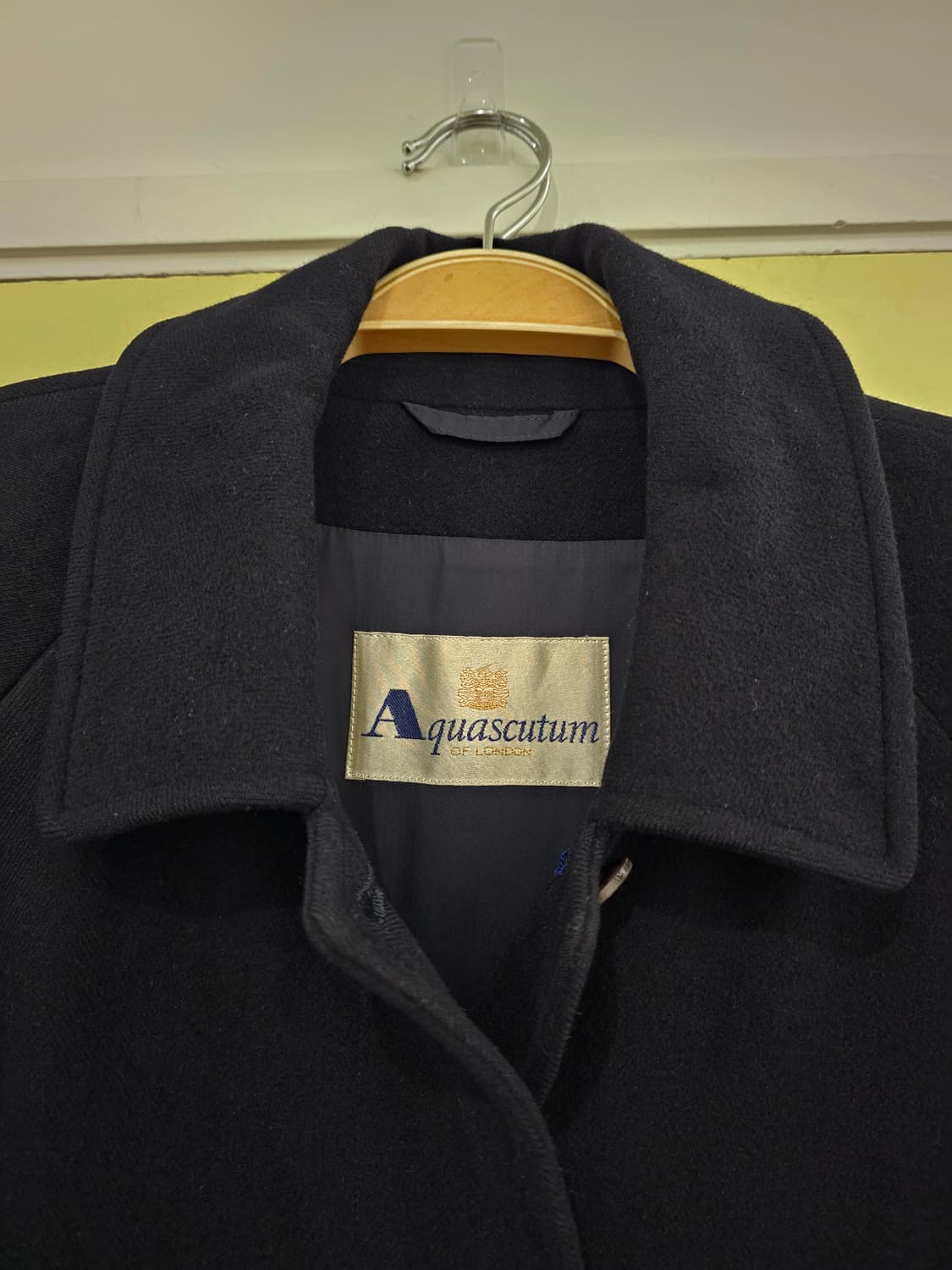 Aquascutum 네이비  앙고라 울 발마칸 코트 상품이미지3