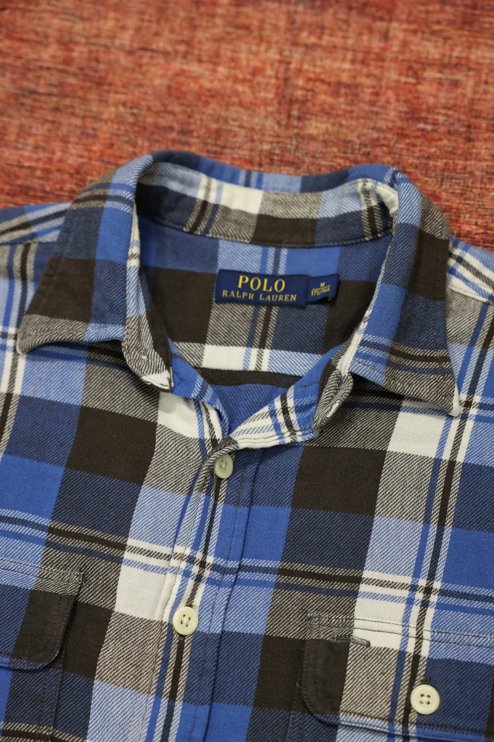 폴로랄프로렌 블루 플란넬 체크셔츠 판매 상품이미지7