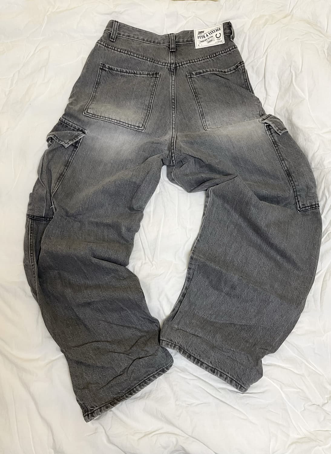  vintage 카고팬츠 데님 그레이 상품이미지2