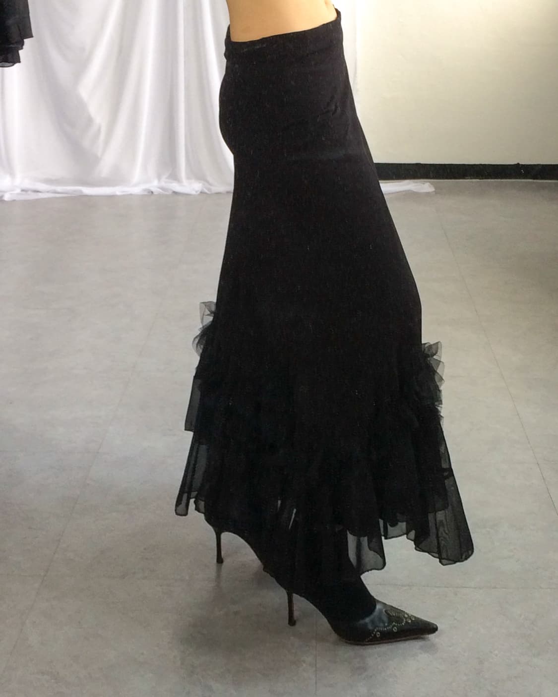 Frill unbalanced long skirt 상품이미지7