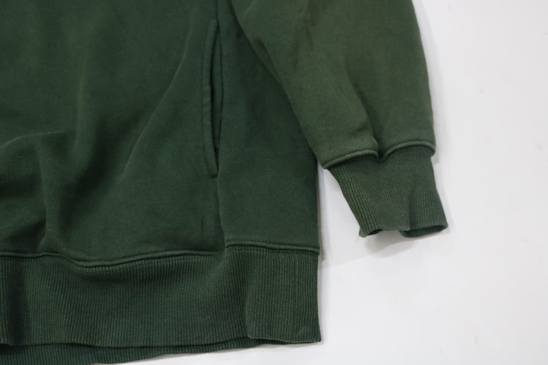 선페이딩 빈티지 딥 그린 하프 집업 기모 스웻셔츠 (XL) 상품이미지4