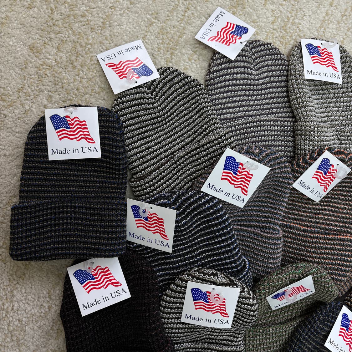 MADE U.S.A 니트 트위드 믹스 비니 모자 상품이미지3