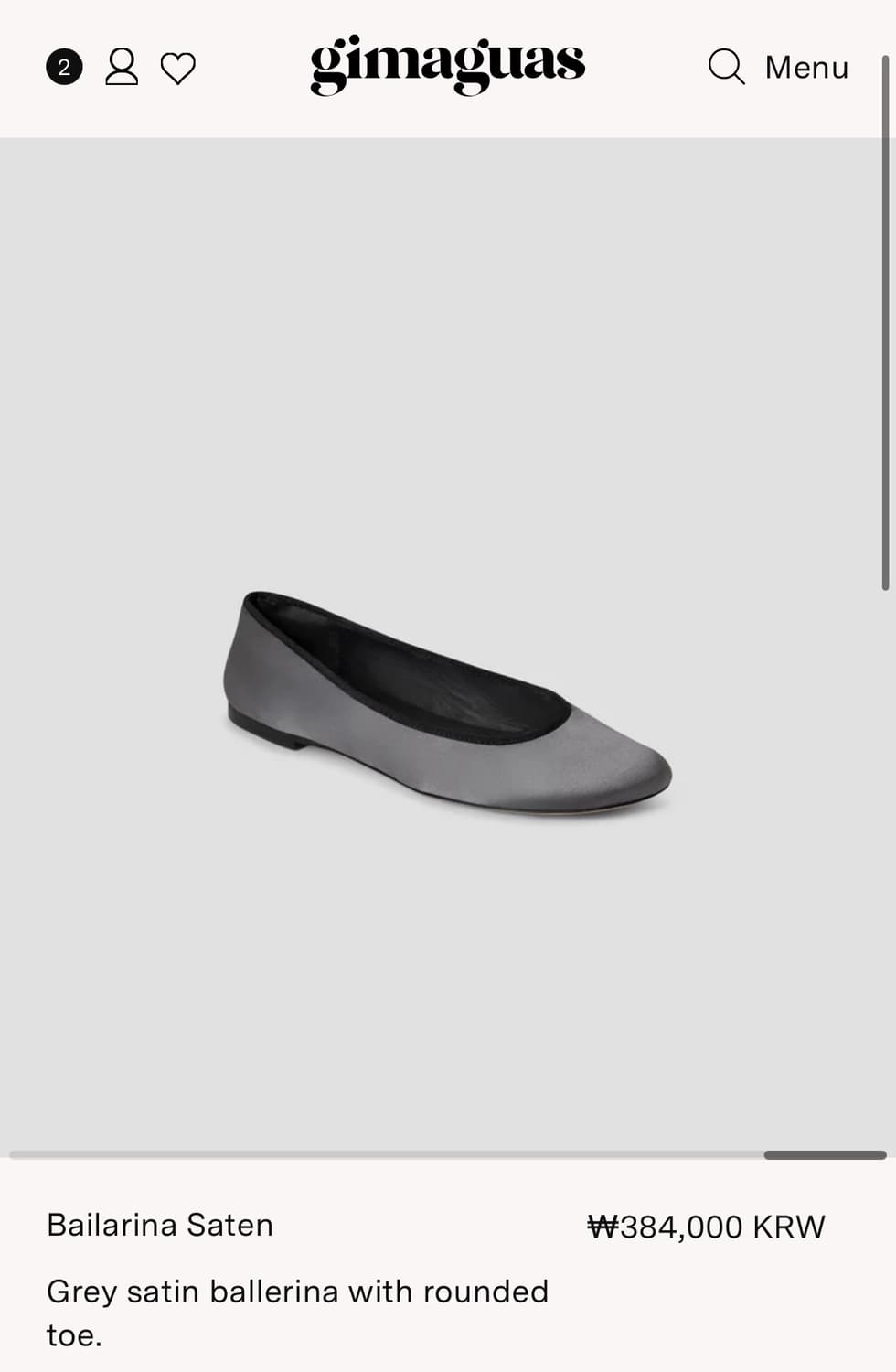 [37,38]기마구아스 새틴 발레리나 슈즈 상품이미지8