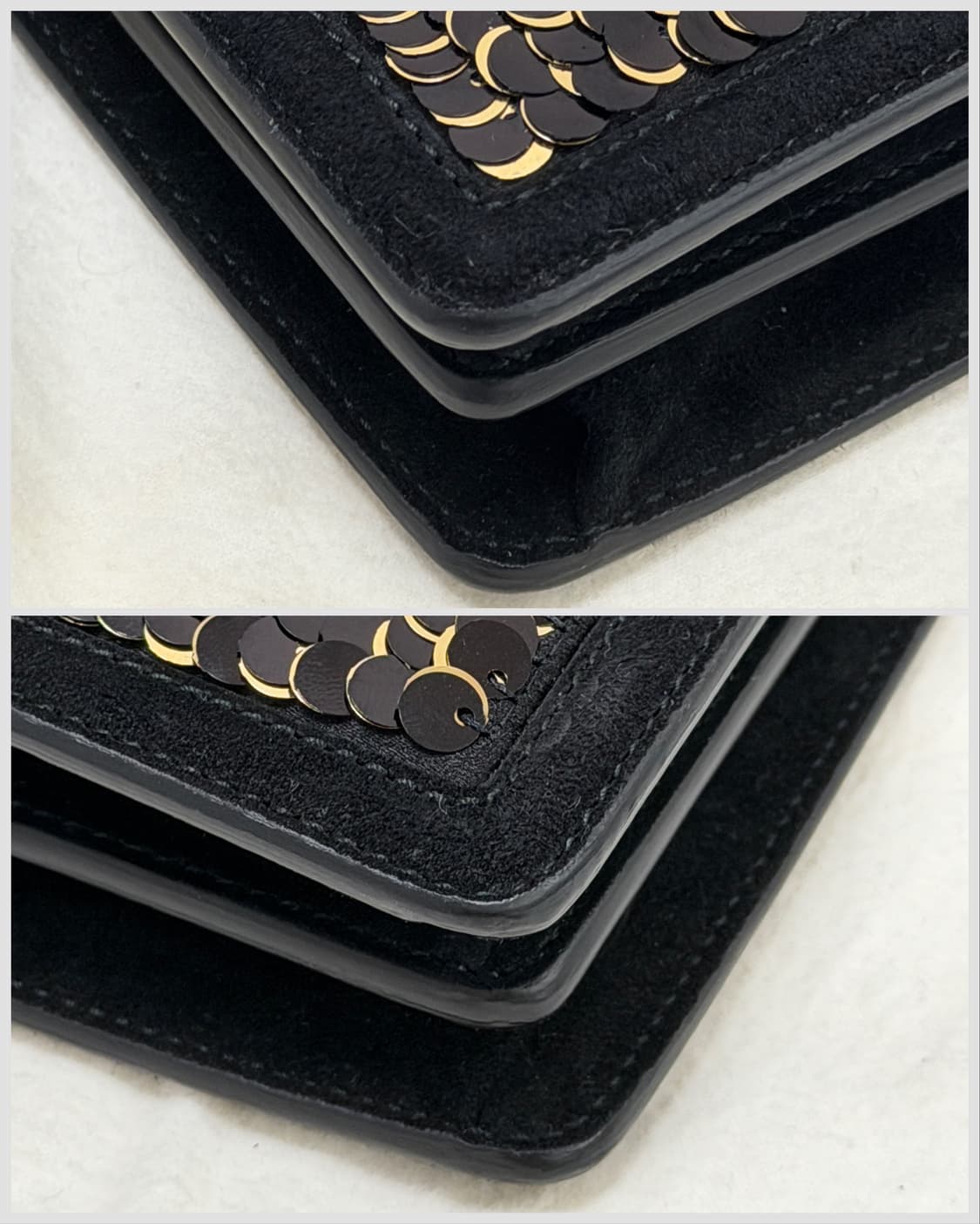 페라가모 스웨이드 시퀸 간치니 체인 크로스백 상품이미지7