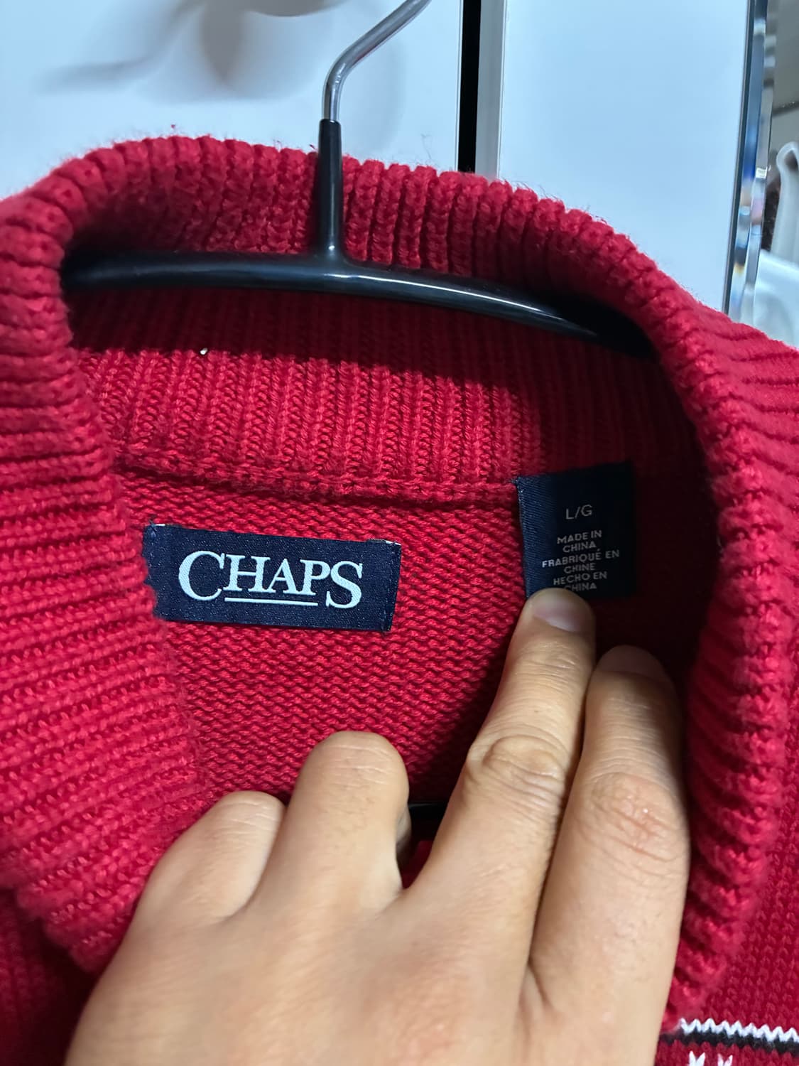 [새상품] CHAPS 챕스 니트 L/100 상품이미지3