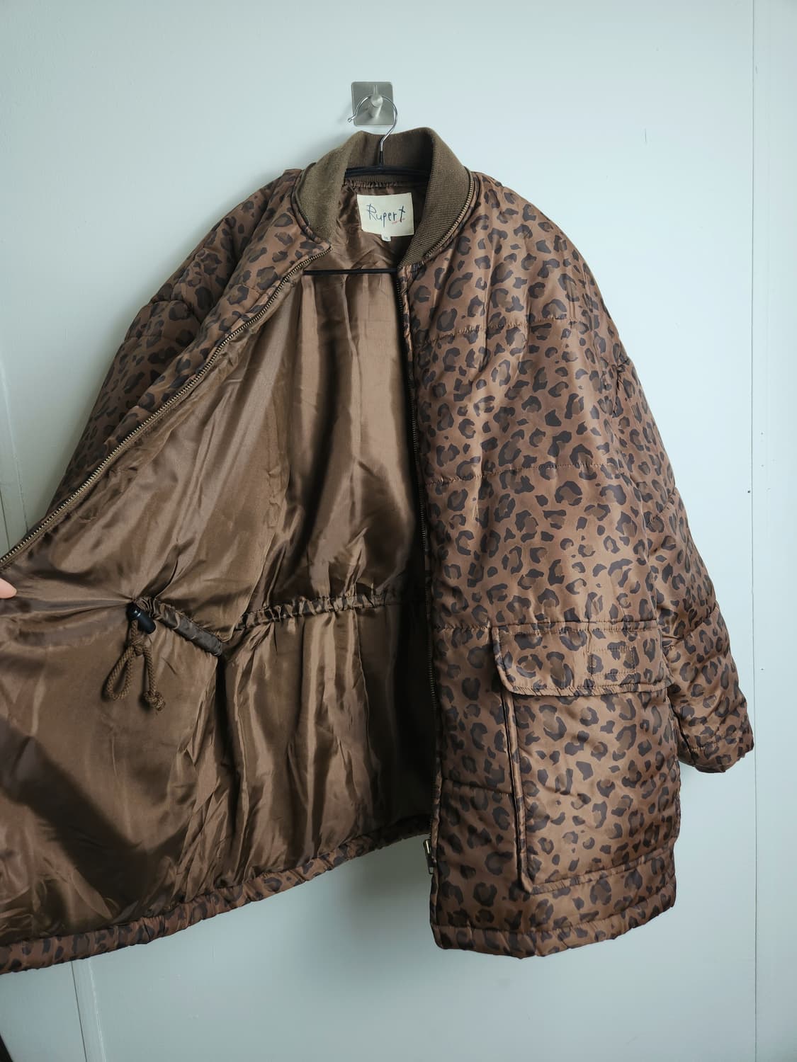 레오파드 후드 패딩 상품이미지9