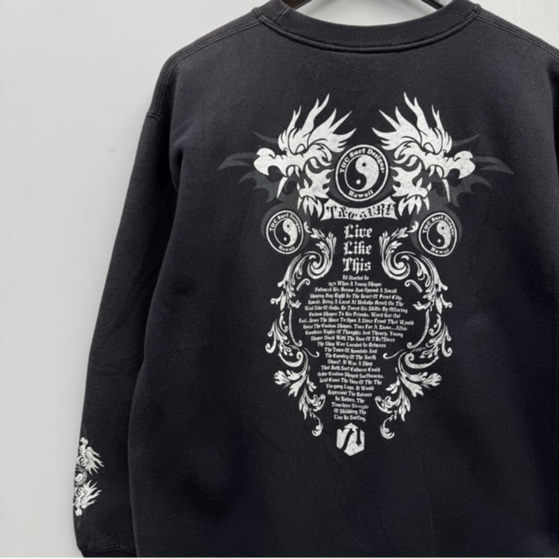 T&C SURF DESIGNS 맨투맨 y2k 빈티지 펑크 고스 상품이미지1