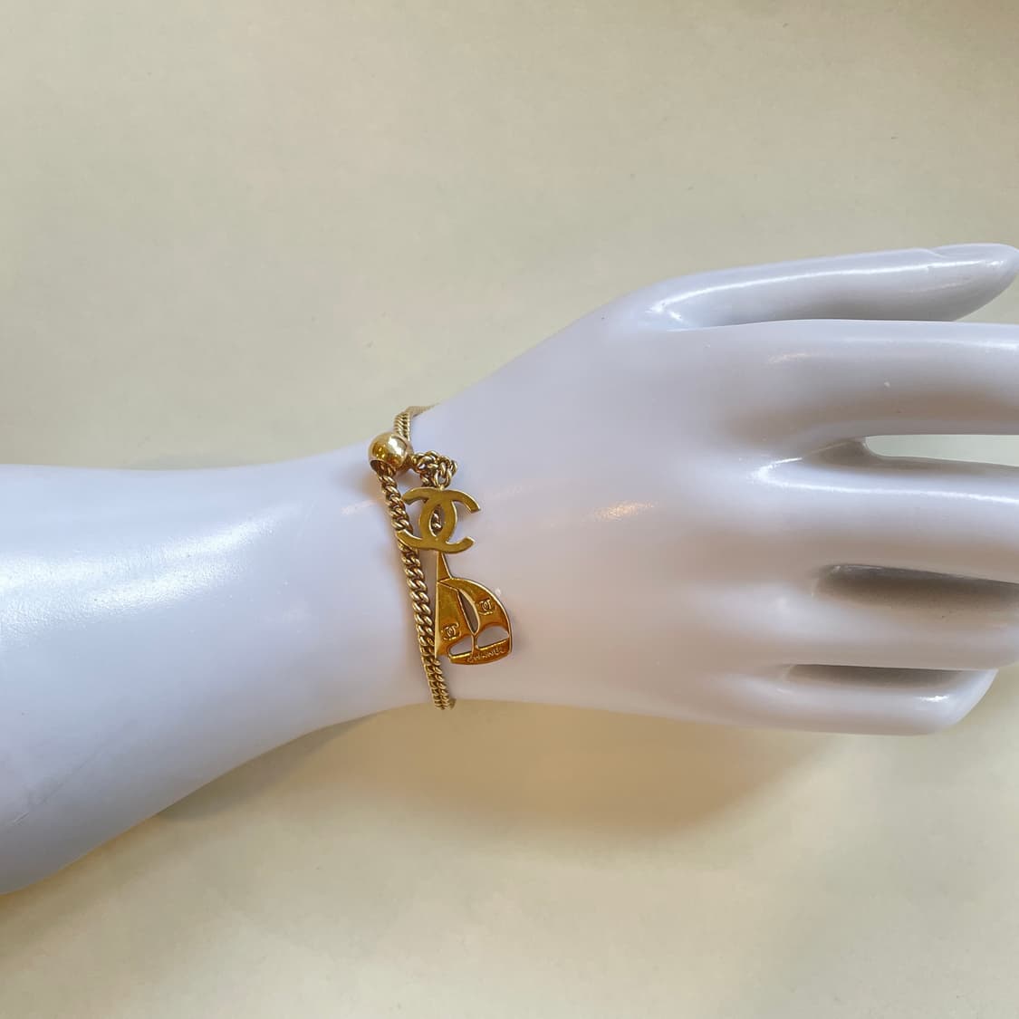 희귀) 샤넬 CC logo and Sailboat 실버925 팔찌 상품이미지4