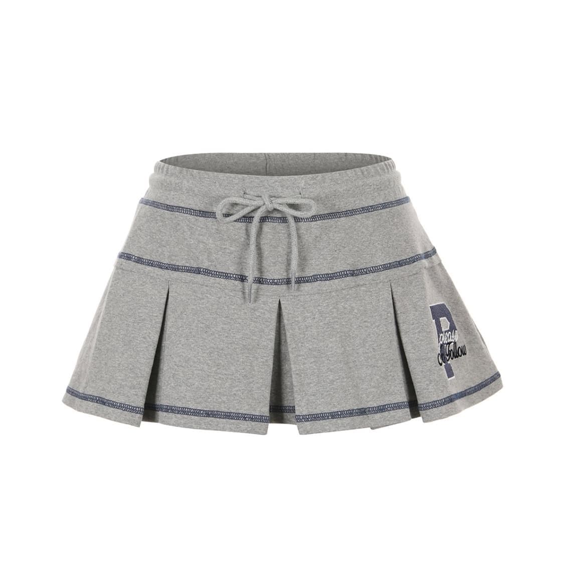 플노팔 플리즈노팔로우 낸시 스티치 스커트 그레이 상품이미지1