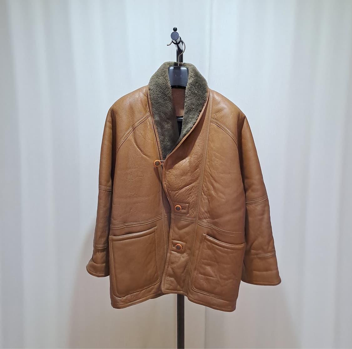 (택포) 양가죽 양털 브라운 무스탕 자켓 L B302 상품이미지1