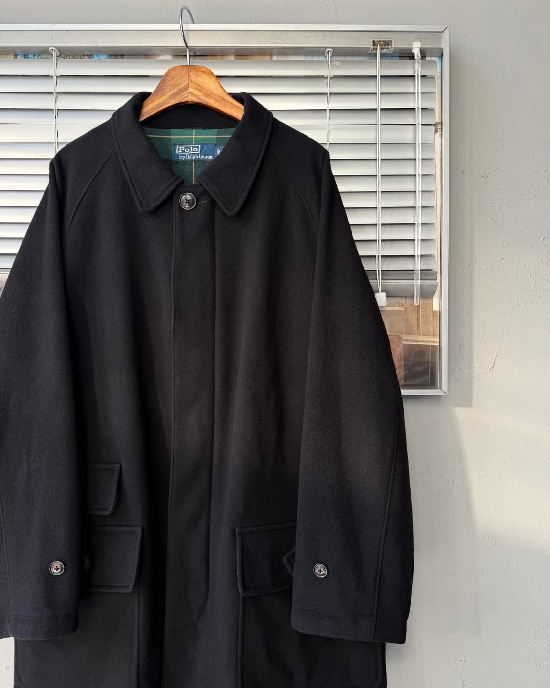Polo Ralph Lauren black wool carcoat 상품이미지3