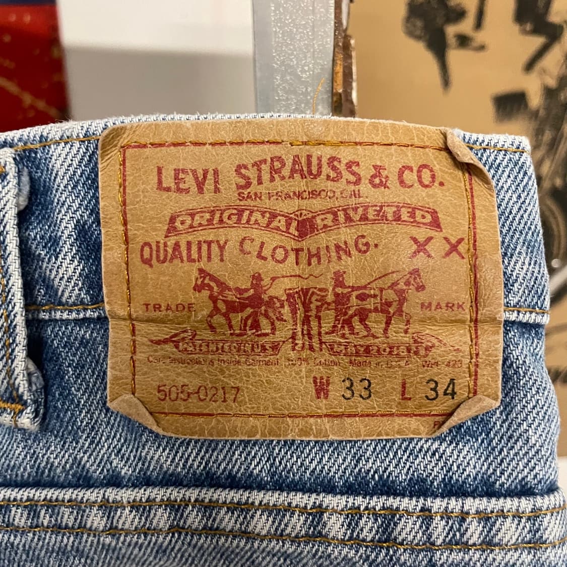 90s Levis 리바이스 505 레드택 다트포드 워싱 데님 팬츠 상품이미지7