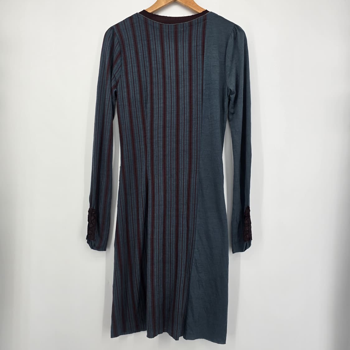 ONE STEP 울 혼방 배색 스트라이프 원피스 빈티지 슬림핏 상품이미지8