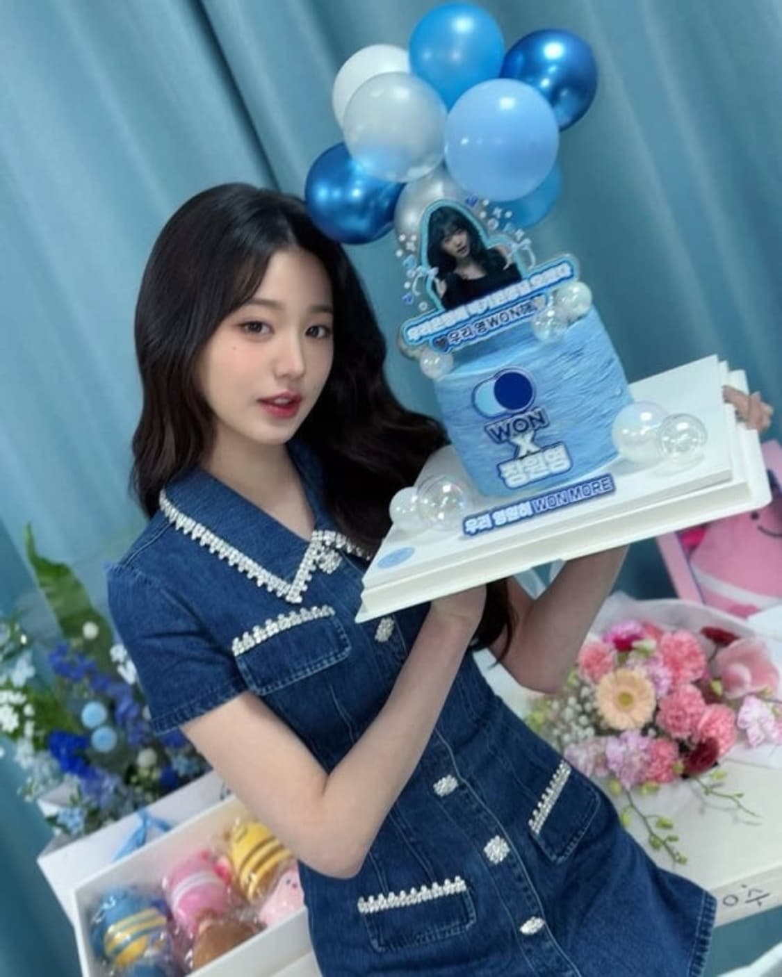 (신품)셀프포트레이트 데님 원피스 상품이미지3
