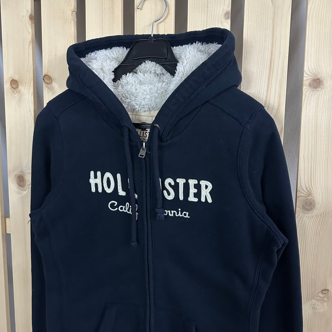 (M) 홀리스터 네이비 양털 후드집업 상품이미지4