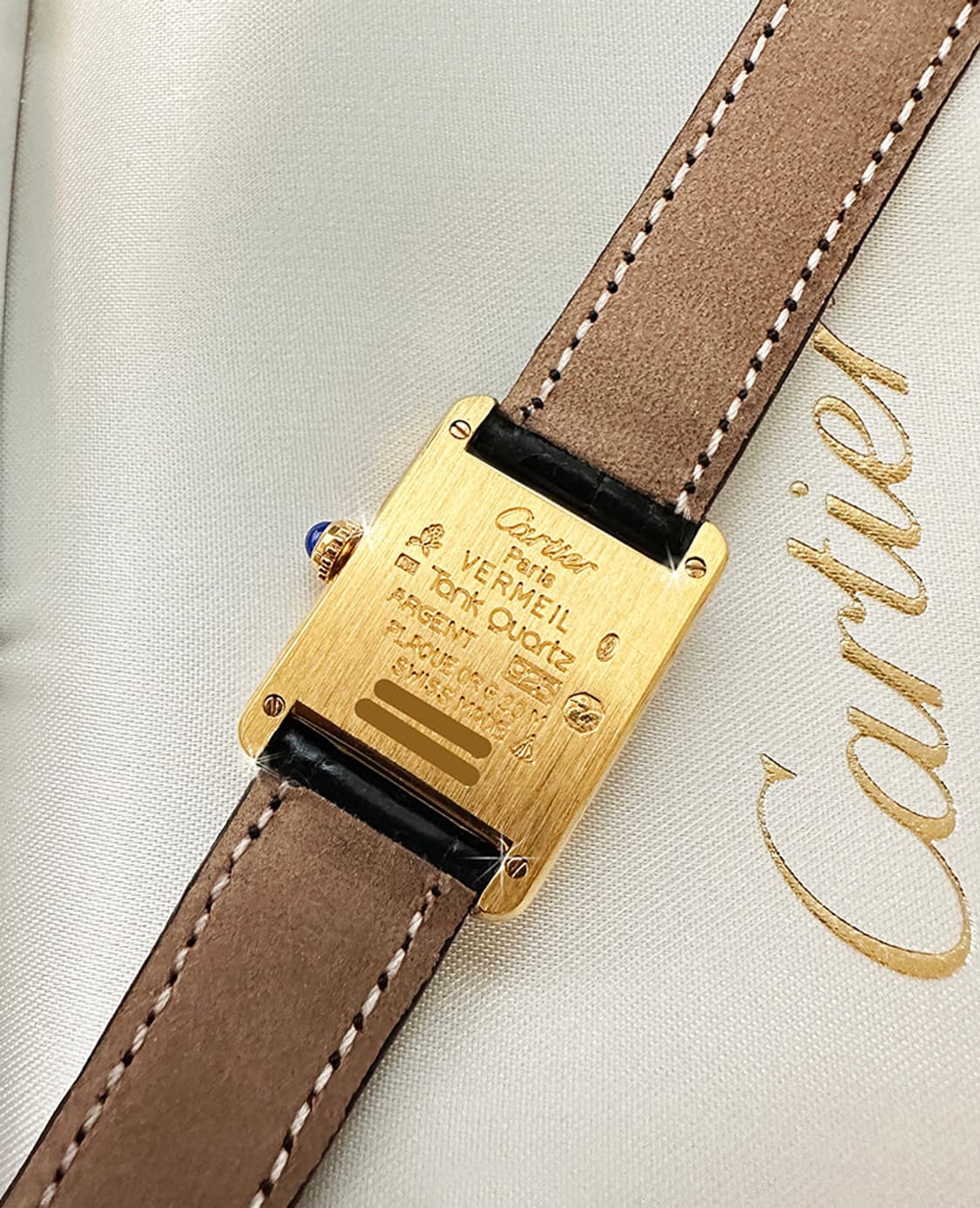 까르띠에 머스트 탱크 트리니티 다이얼 여성 다이아 카리나 시계 상품이미지8