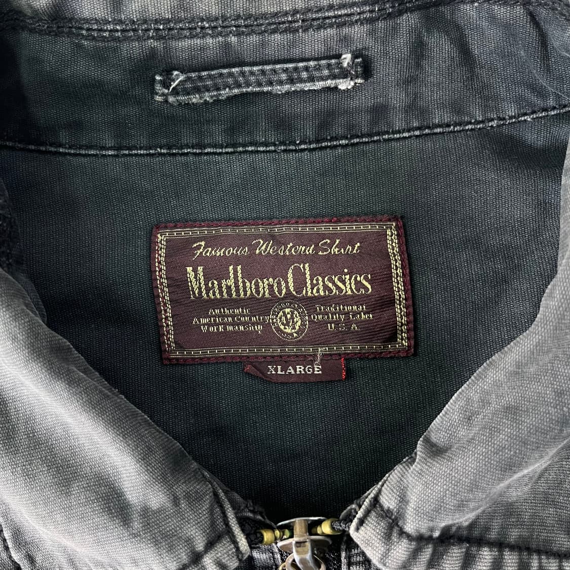 105 90s 말보루클래식 챠콜 데님 셔츠자켓 상품이미지3