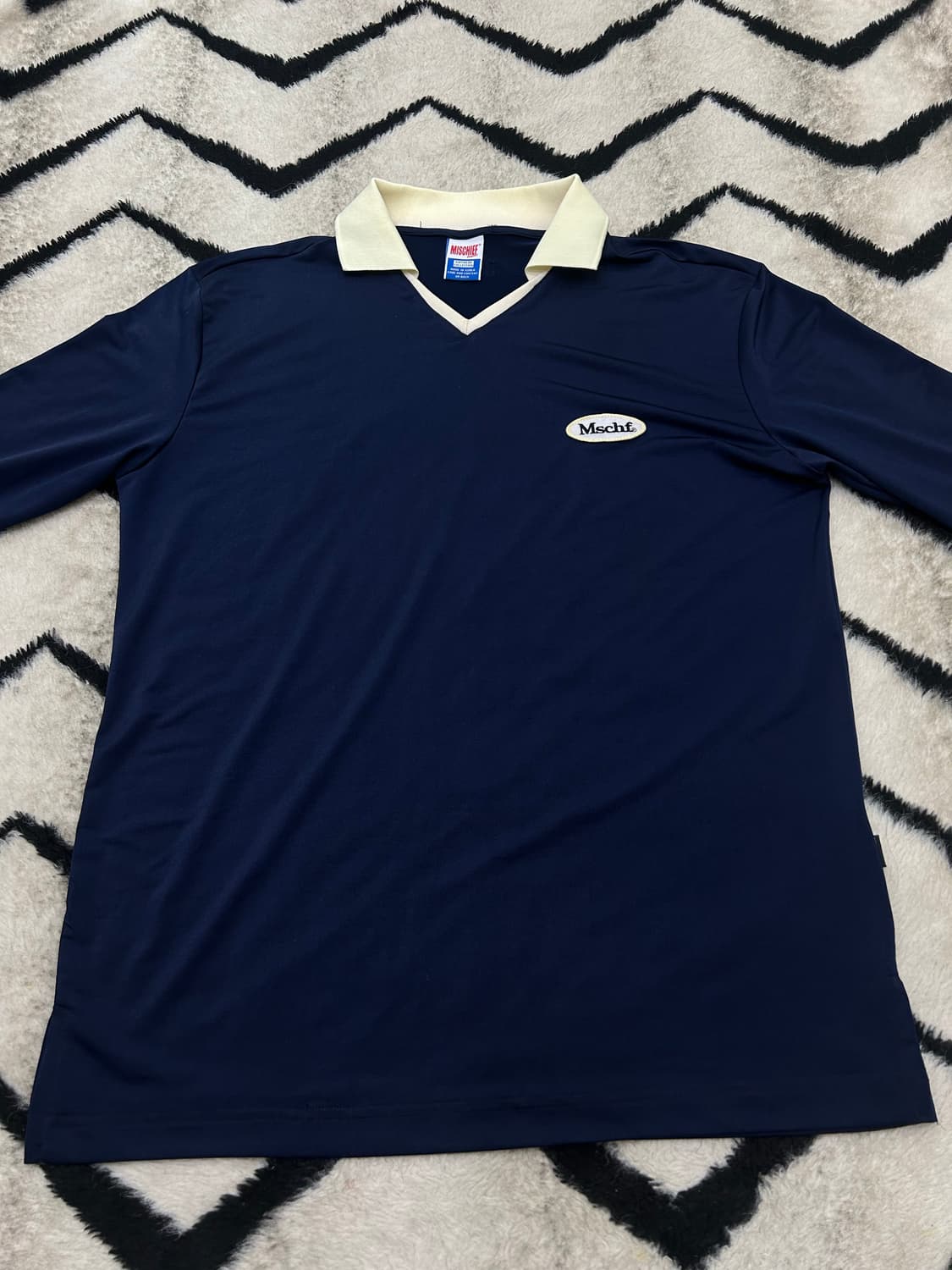 [os]미스치프 라이크라 롱슬리브 져지/네이비 상품이미지3