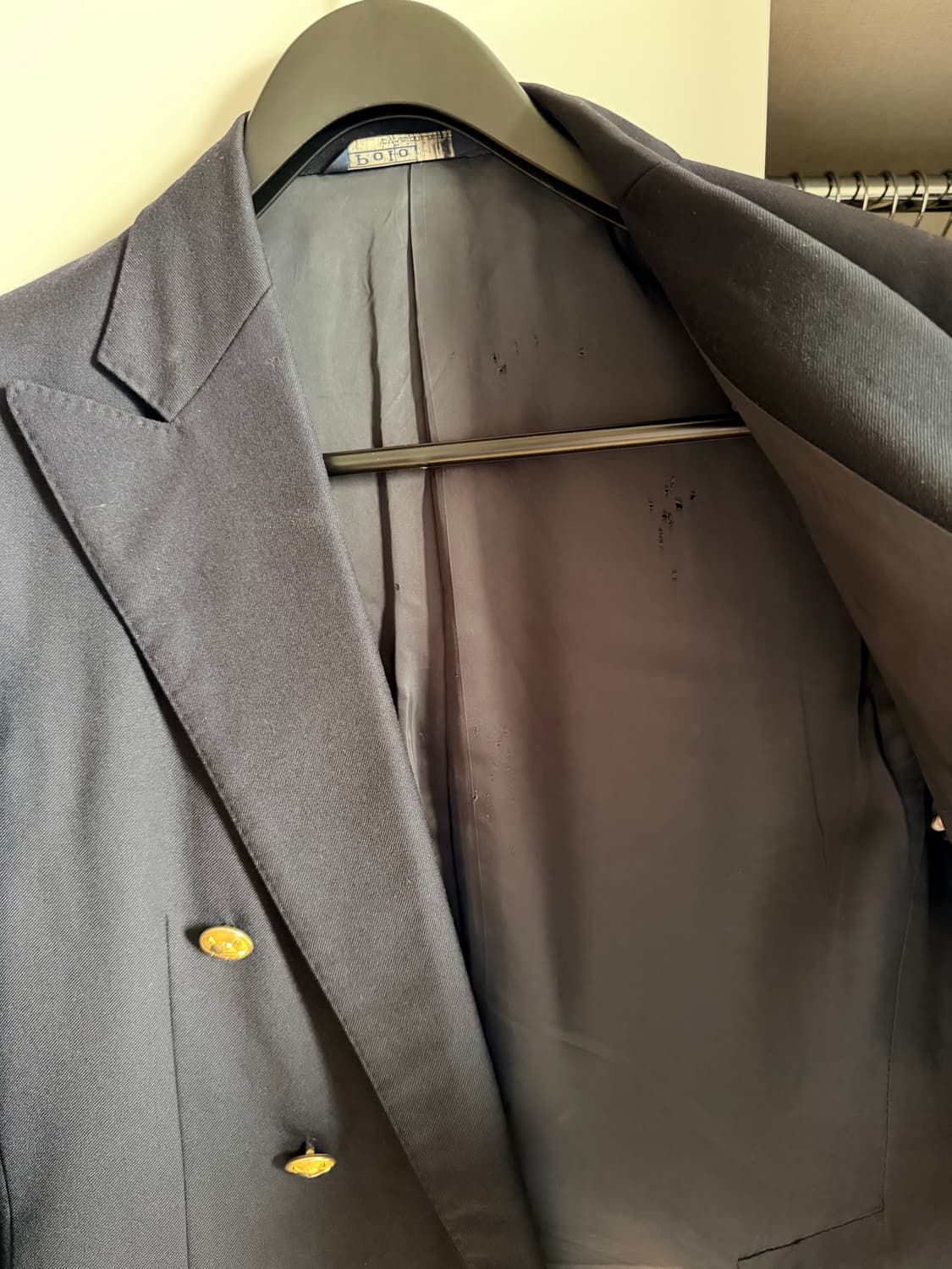 폴로 네이비 금장 더블 자켓 L 상품이미지3