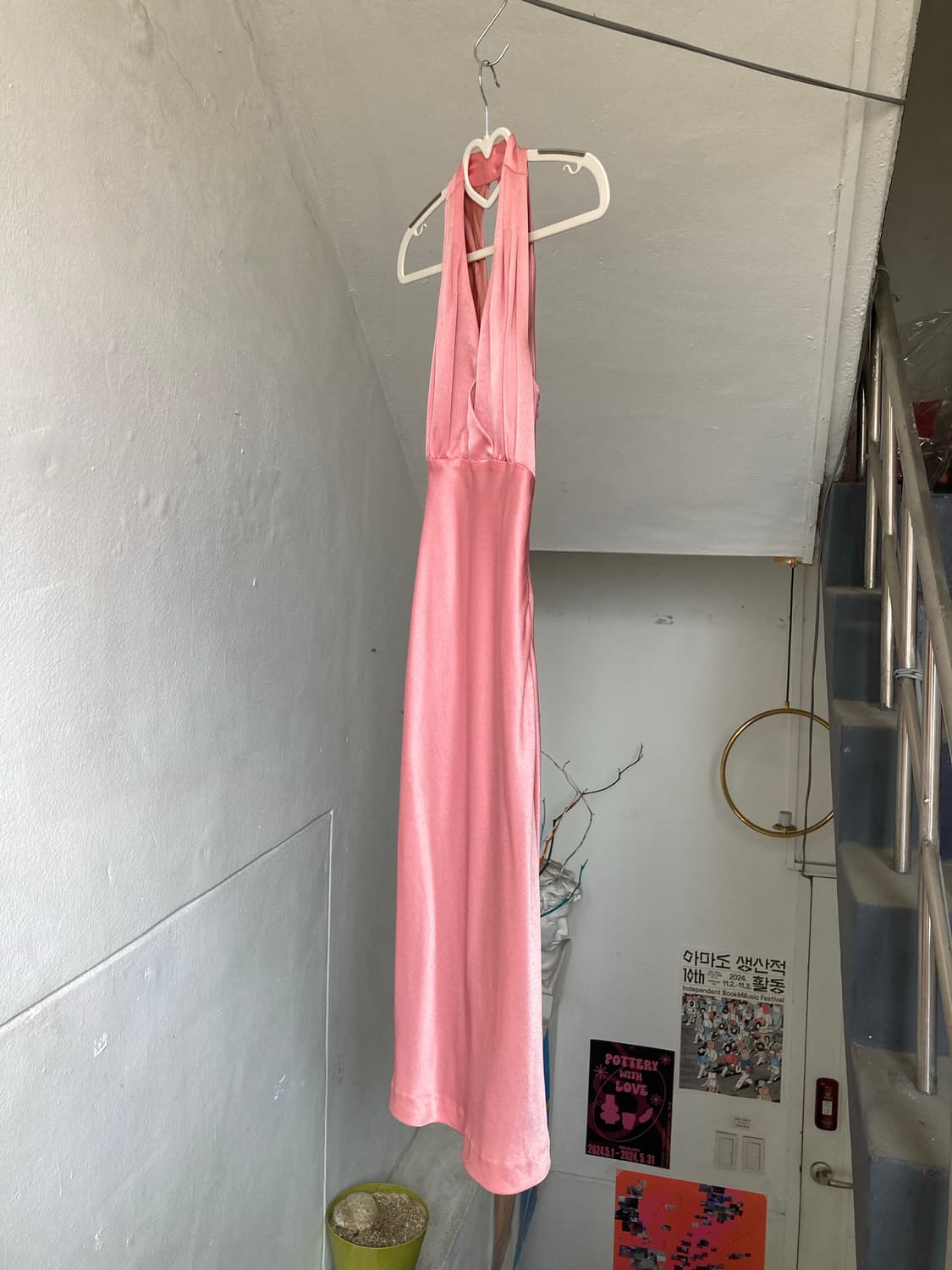 핑크 홀터넥 퀸카 드레스 상품이미지5