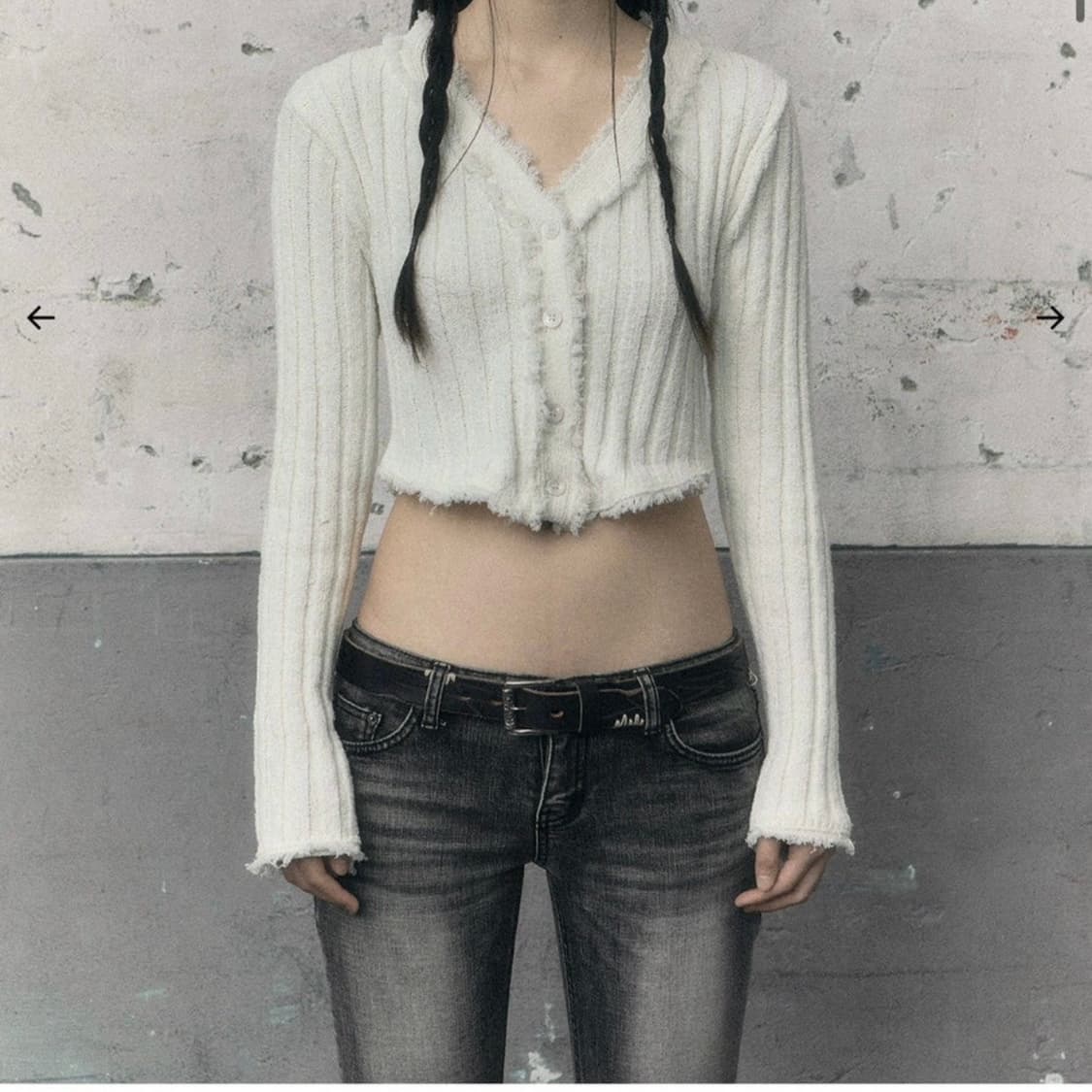 보헤미안서울 테슬 가디건 아이보리 상품이미지3