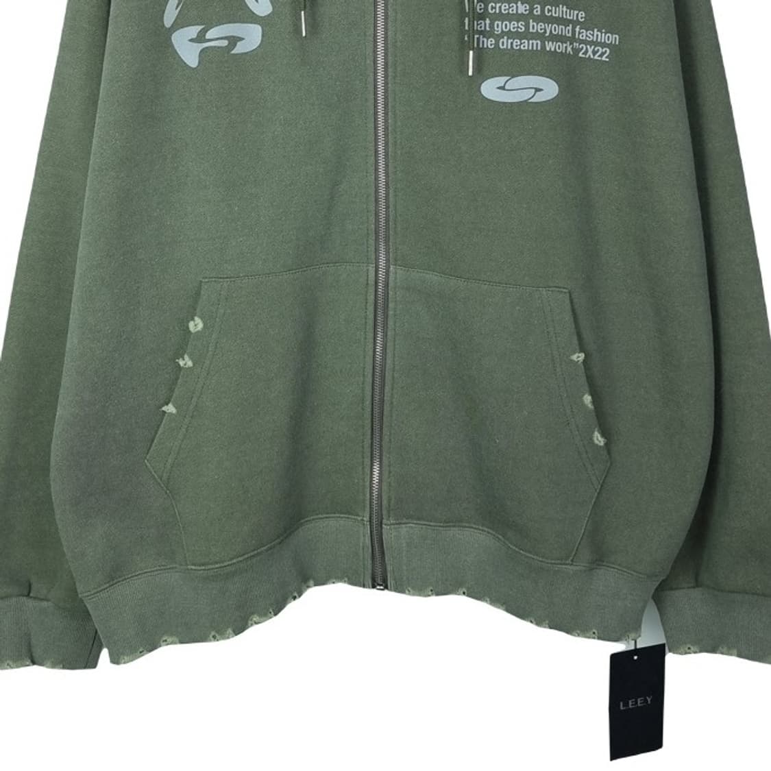 [엘이이와이](새상품) 그래픽 프린팅 오버사이즈 후드 집업 M17930 상품이미지5