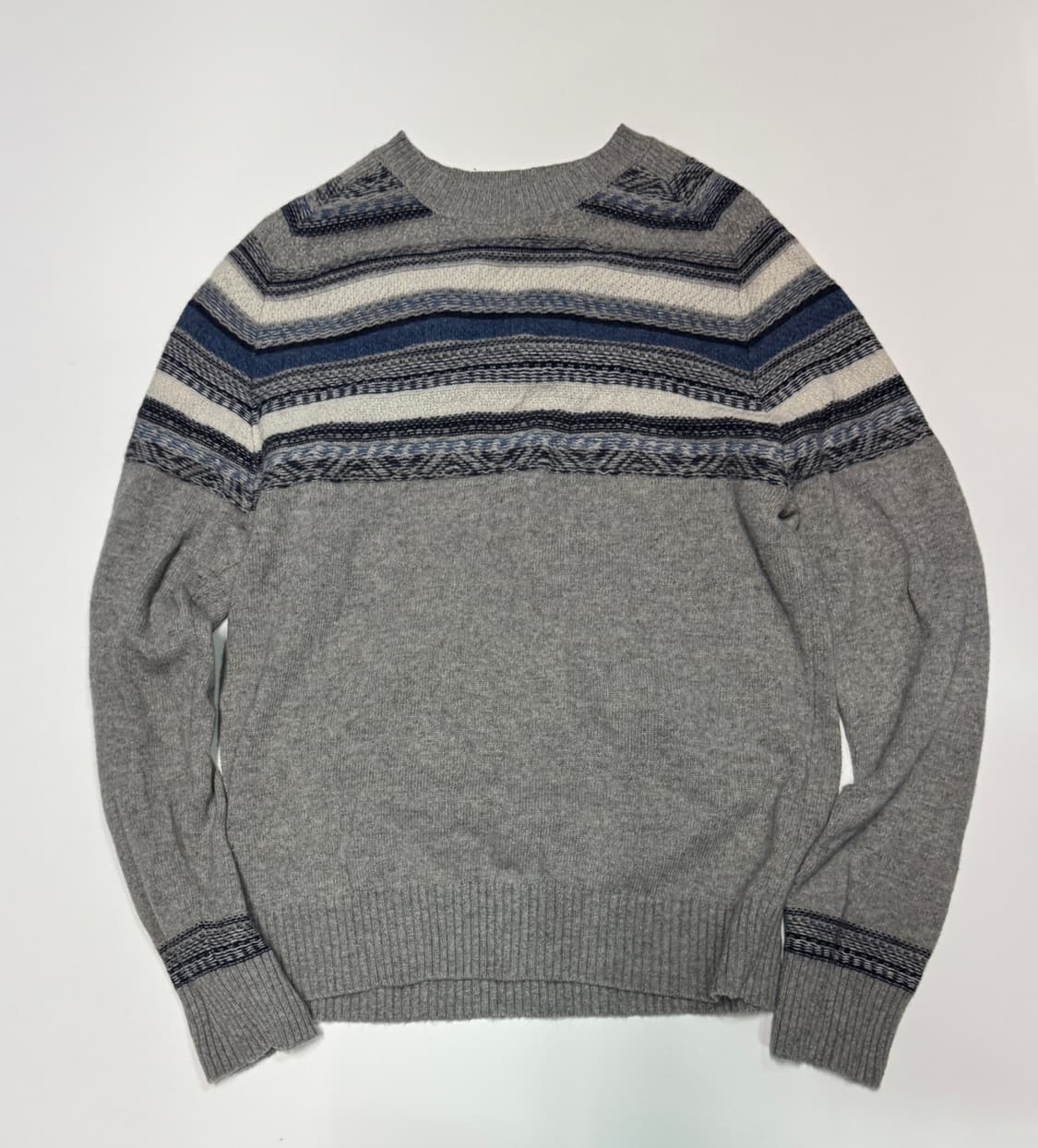 일꼬르소 캐시미어 혼방 패턴 울 니트 L 상품이미지1