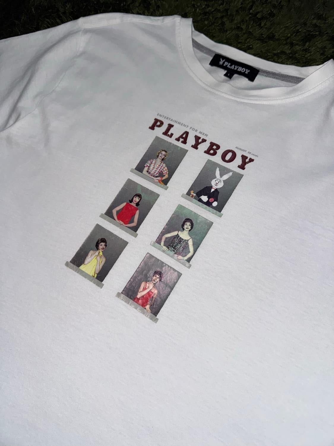 [L] PLAYBOY 플레이보이 재팬 매거진 그래픽 티셔츠 화이트 상품이미지2