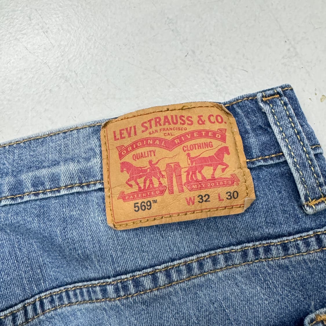 리바이스 569 새깅 워싱 와이드 스케이터 데님팬츠 상품이미지6