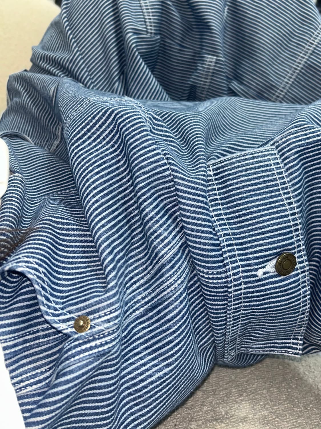 [ unisex ]히코리 스트라이프 워크 카고 와이드 pts 상품이미지4