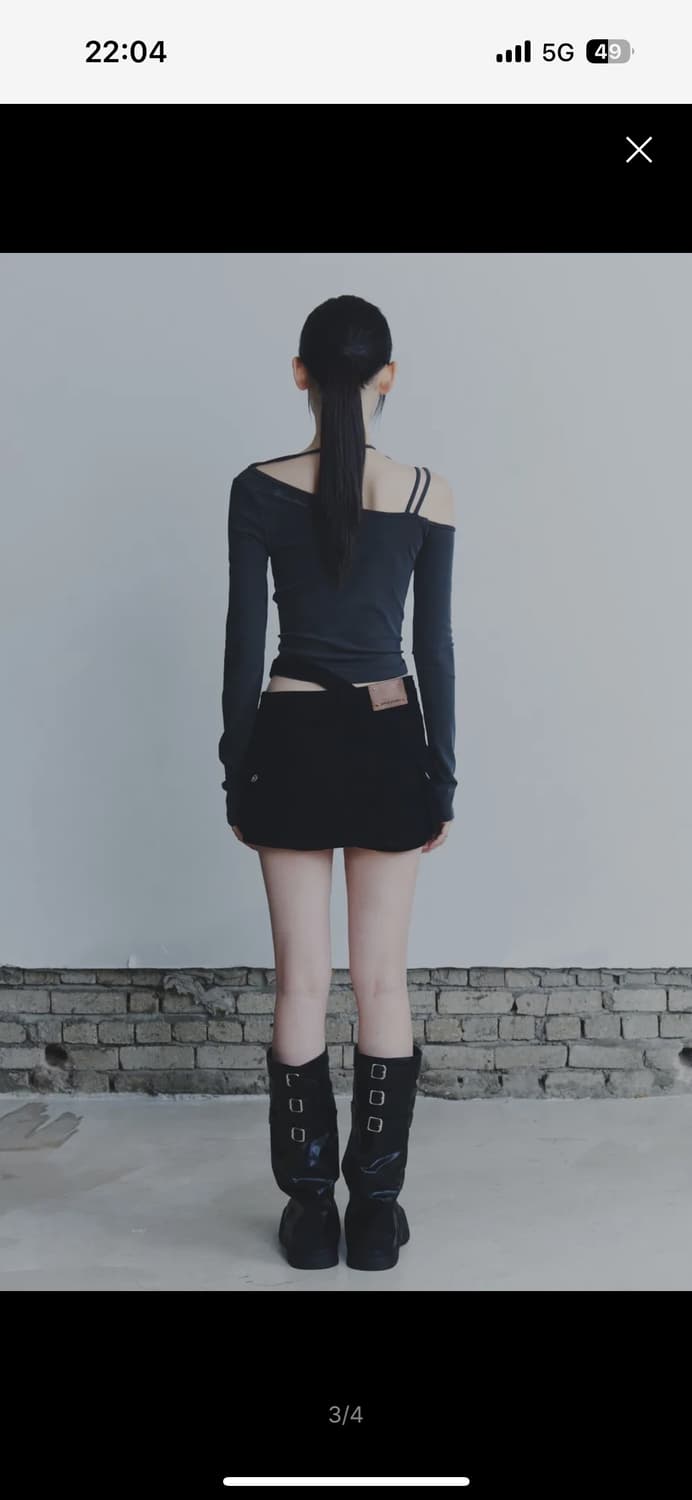 페인오어플레져 NIX MINI SKIRT black S사이즈 상품이미지3
