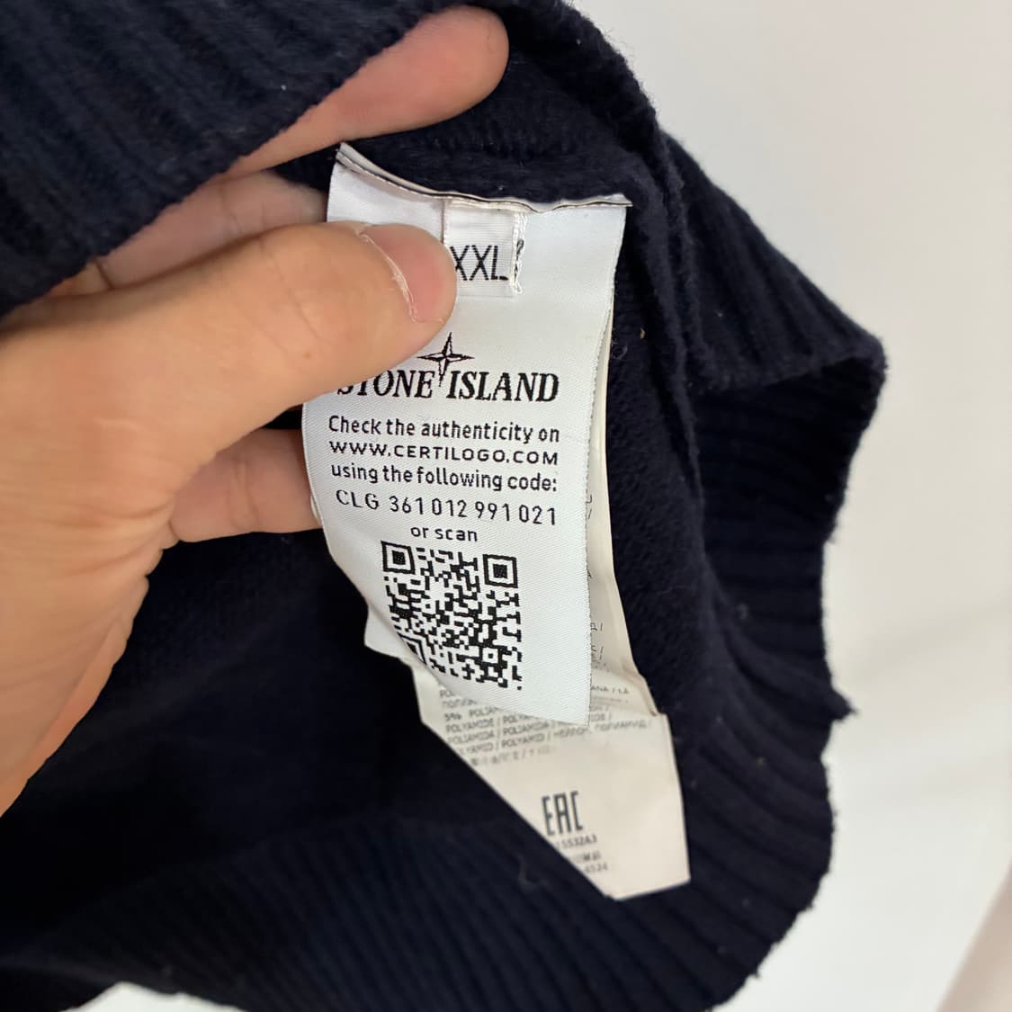 스톤 아일랜드 반집업 울 니트 상품이미지7