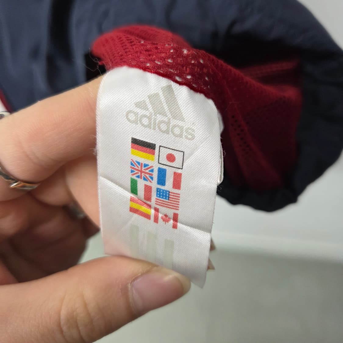 아디다스 후드 바람막이 네이비/레드 아디다스XL 상품이미지10