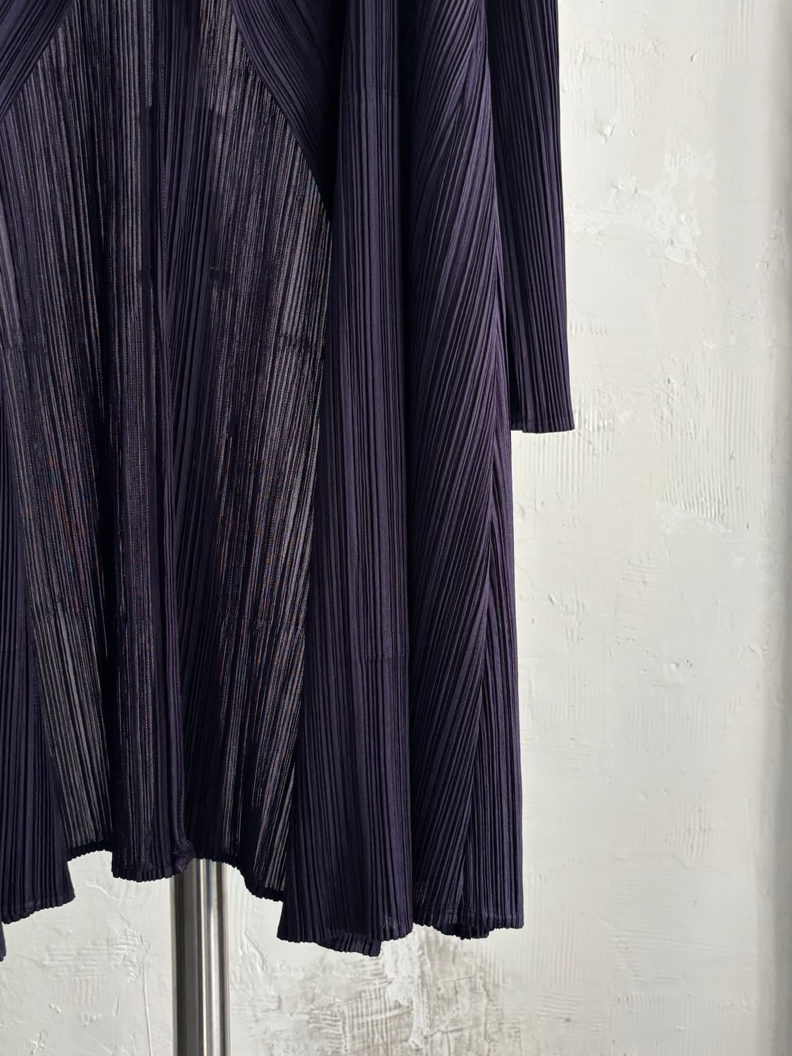 Pleats Please 플리츠플리즈 퍼플 오픈 롱 가디건  상품이미지6