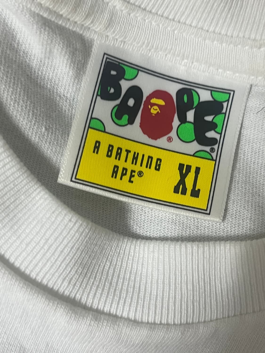 베이프 컬러지 롱슬리브 티셔츠 화이트 상품이미지2