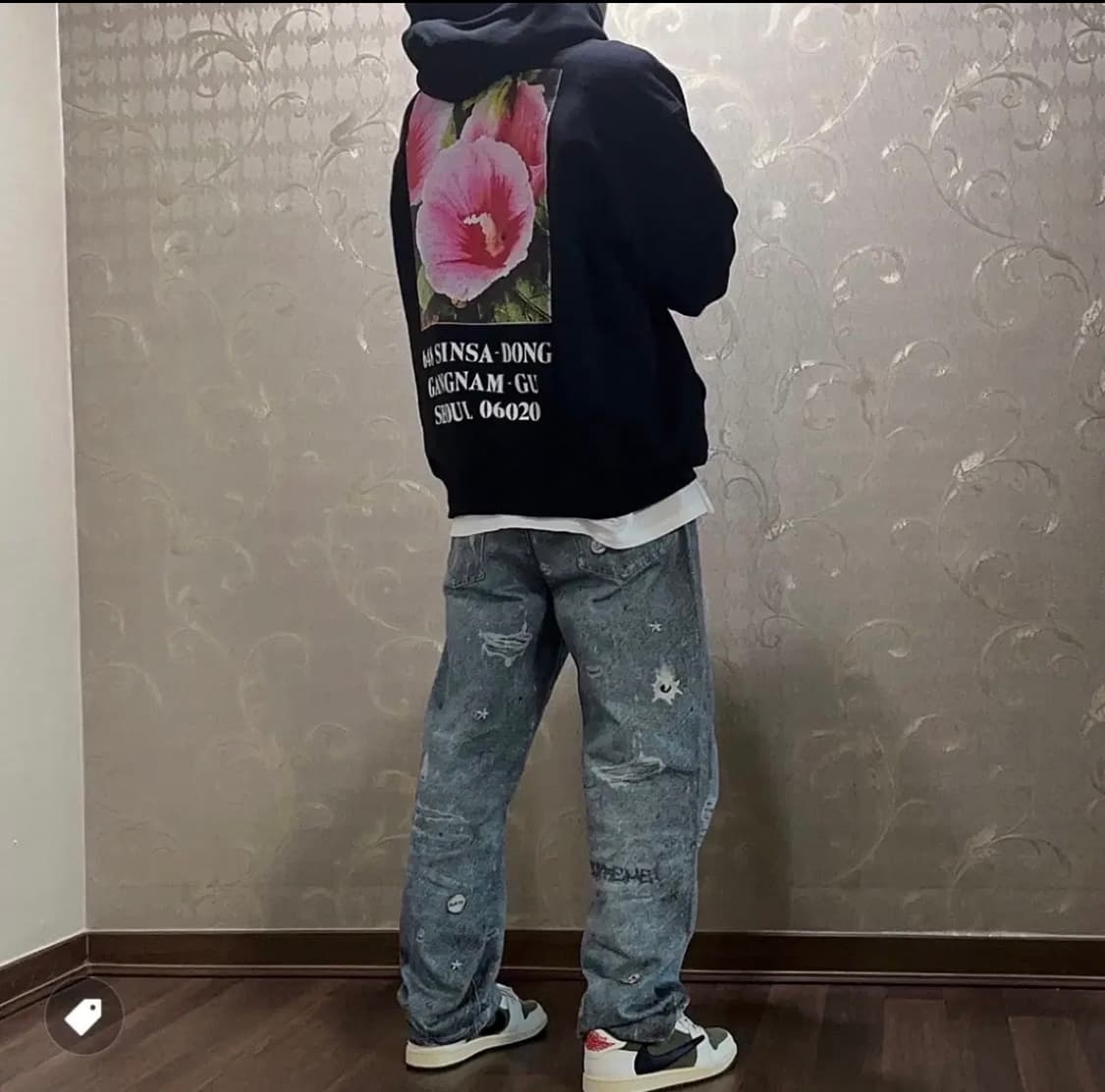 L) 슈프림 서울 박스로고 후드 스웨트셔츠 블랙-23fw 상품이미지2