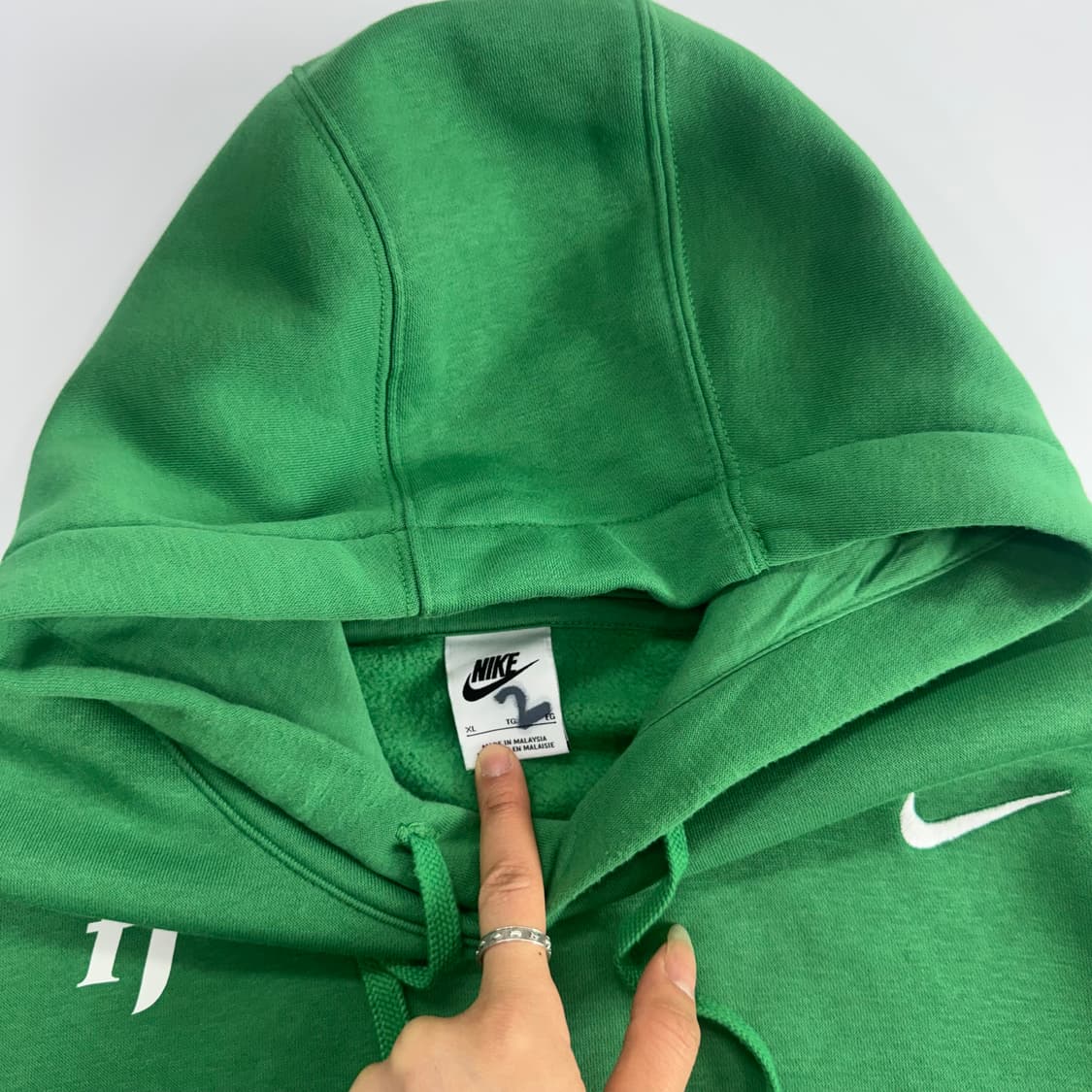 Nike 나이키 스몰로고 그린 후드티  상품이미지5