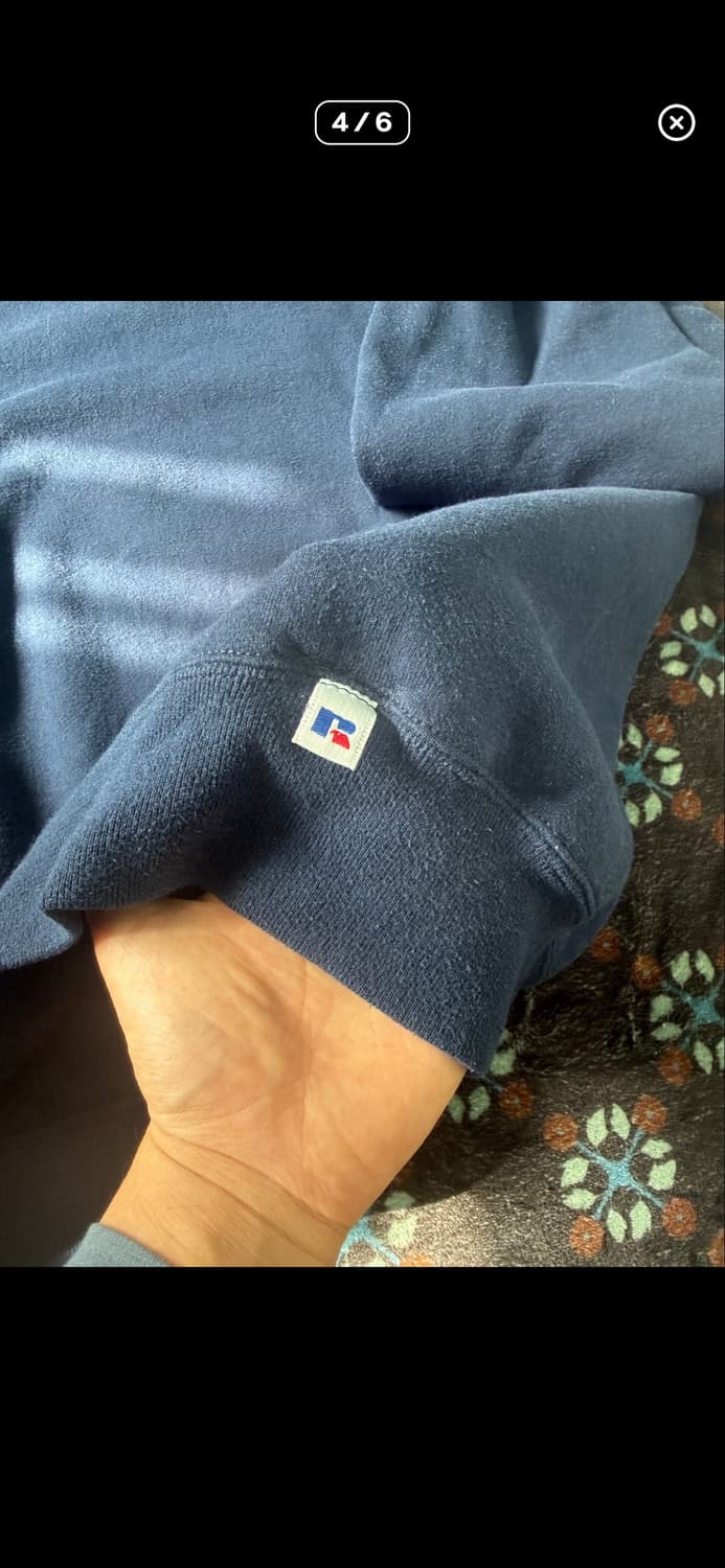 MADE IN USA 90s 러셀 크루넥 네이비 [XL] 상품이미지4