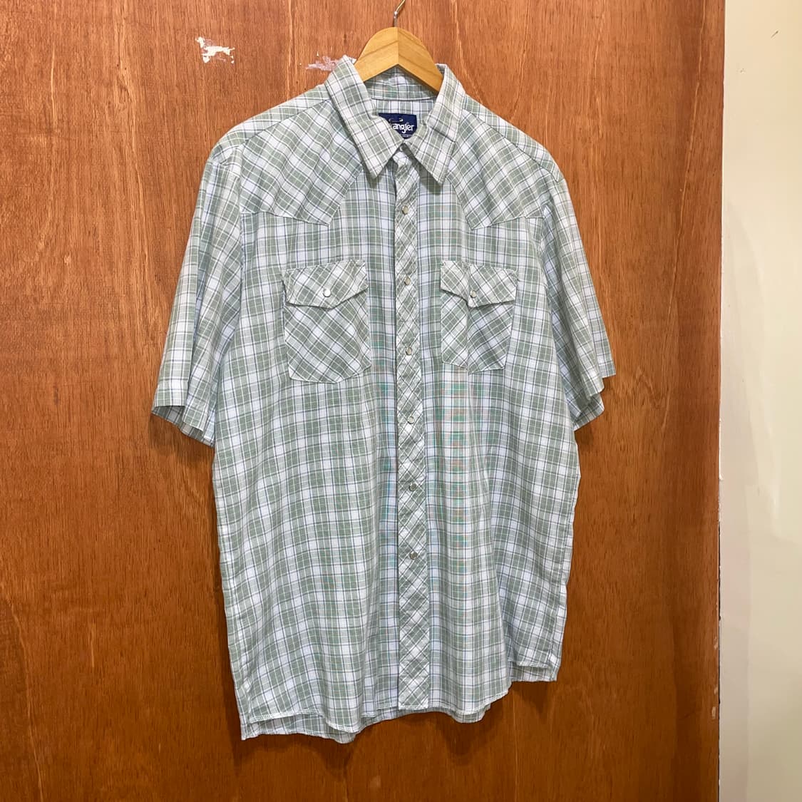 (L) Wrangler 랭글러 체크 웨스턴 반팔 셔츠 상품이미지2