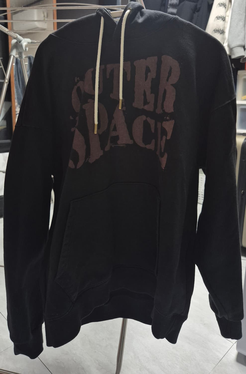 애즈카톤 오버핏 후드 블랙 팔아요 상품이미지2