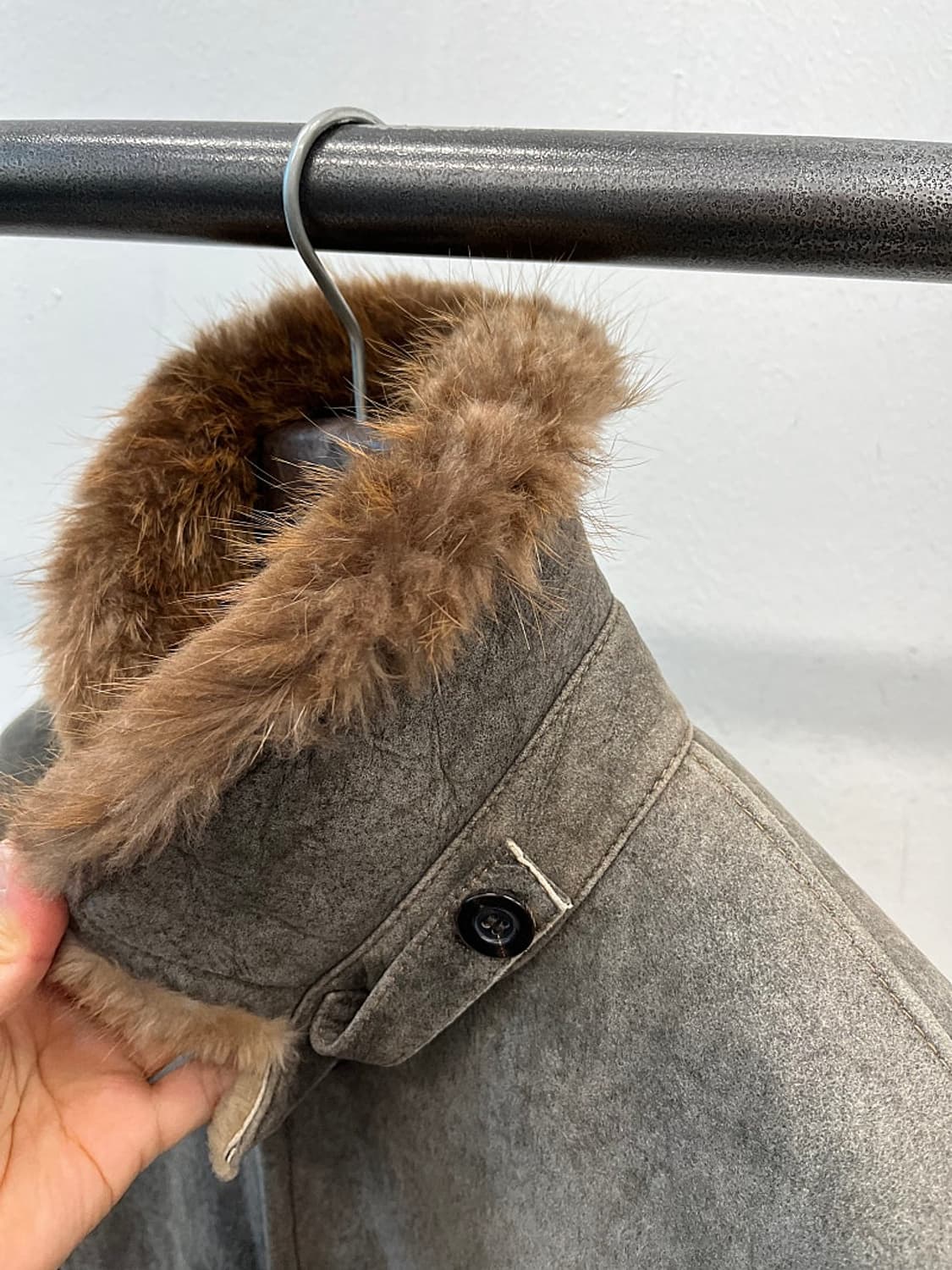 100) 랑방 양털 무스탕 코트  상품이미지6