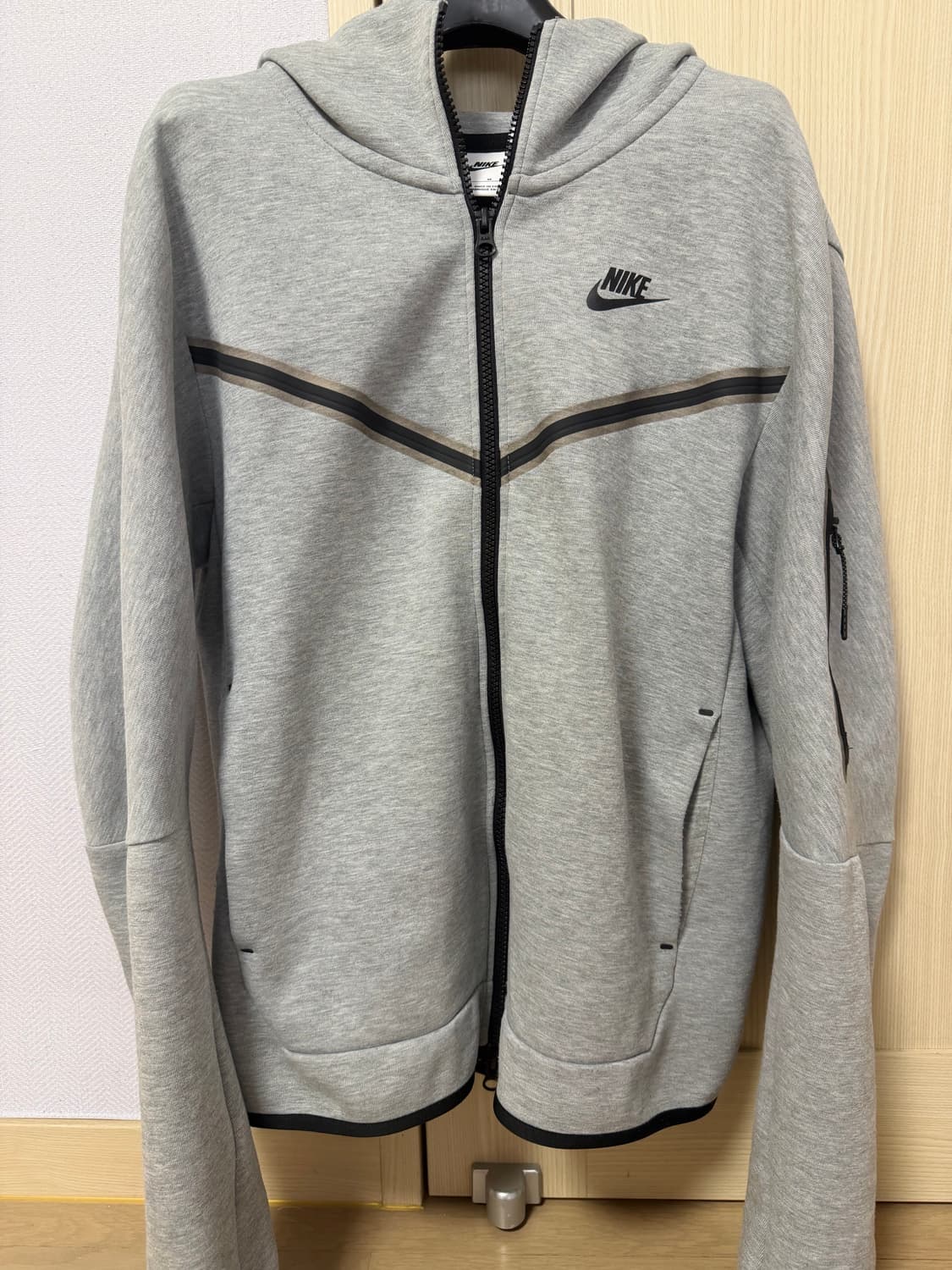 나이키 테크 팩 플리스 풀 집 후드 다크 그레이 헤더 상품이미지1