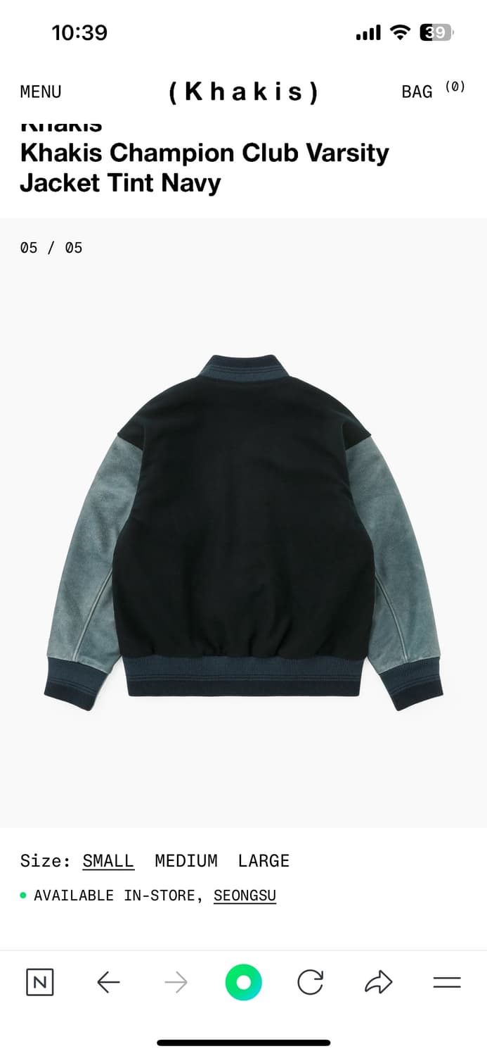 (M) 카키스 챔피온 클럽 바시티 자켓 상품이미지4