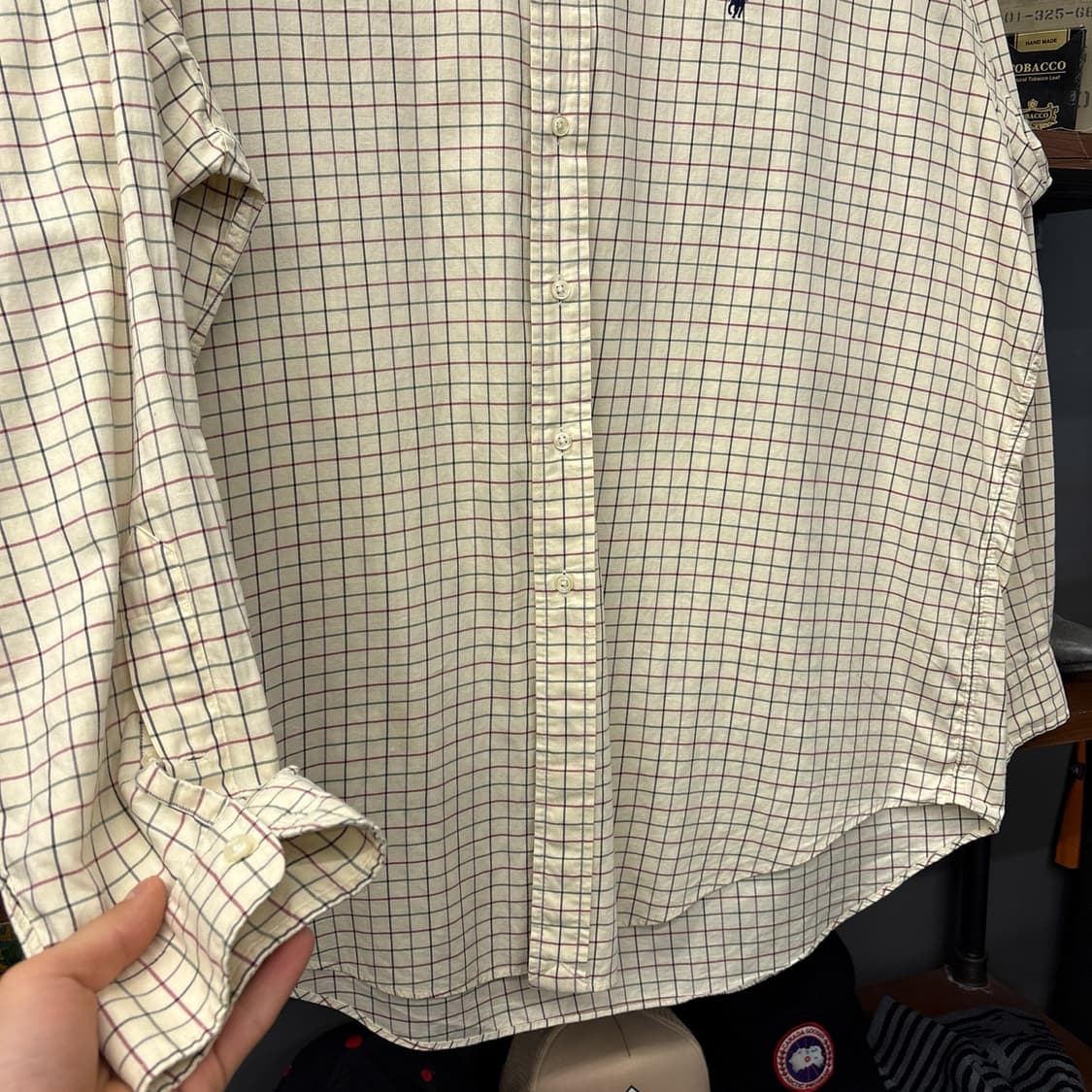 00s 폴로 랄프로렌 라이트옐로우 윈도우체크 버튼다운 셔츠 N1102 상품이미지5